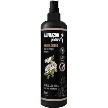 ALPHAZOO Brandlöscher- Juckreiz-Spray, Fellpflege-Spray für Hunde, Katzen, Haus- und Hoftiere 500 ml