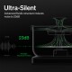 Querschnitt des PETLIBRO Dockstream-Haustierbrunnens, zeigt Flüssigkeitsstrom, Geräuschgrafik und die Texte 'Ultra-Silent' und '23dB'.
