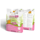 Ein Beutel "Ich liebe meine Katze" glutenfreies Trockenfutter für kastrierte Katzen, beschriftet "Huhn Fit für kastrierte Katzen", mit einer verspielten Katzen-Grafik.