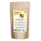 Braune Papiertüte mit der Aufschrift "cdVet EnergyUp", die 450g Haustierergänzungsmittel enthält, mit Nährwertangaben und Anwendungshinweisen auf der Rückseite.