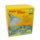 Verpackung der Bright Sun Flood 70W Lampe für Wüstenreptilien, mit einer Metallhalogenlampe und einem Bild eines Leopardgeckos.