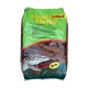 Tüte "Desert Bedding" für Reptilien, mit einem Eidechsen-Graphic, 20 Liter Kapazität und mehrsprachiger Produktbeschreibung.