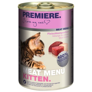 Menu viande pour chatons, 6 x 400 g Mélange de viandes