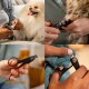 Collage von Fiskars‑Tiernagelknipsern: Hände schneiden Hund‑ und Katzennägel, Nahaufnahmen und Reinigung, ‚FISKARS‘‑Logo.