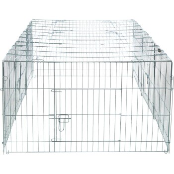 Freilaufgehege mit Abdeckung anthrazit/ grau 2,16 m, 1,16 m, 65 cm