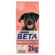 Purina BETA Sensitive dog food bag, featuring a happy black dog on a pink background, labeled "Salmon No. 1 Ingredient," 2kg size.