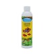 AQUARIS Klare Wasserflasche für fischsichere Wasseraufbereitung, mit bunten Fischgrafiken und dem Text "Plus Vitamin B".
