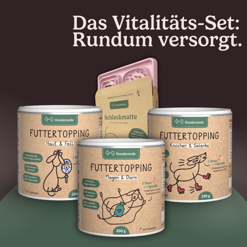 Hunderunde Vitalitäts-Set Haut, Gelenke & Darm