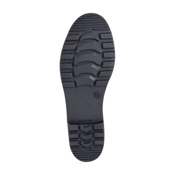 Schwarze Schuhsohle mit einem strukturierten Griffmuster, beschriftet mit "39" und "MADE IN CHINA" am Boden.