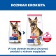 Dwa opakowania Hill's Science Plan (Mature Adult 6+) z owczarkiem niemieckim, strzałką, 'ROZMIAR KROKIETA', odznaka ActivBiome+.