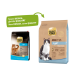 Zwei Tüten Select Gold Katzenfutter: eine "Light" für Erwachsene mit einer Katzenillustration, die andere mit einem Katzenfoto, beide mit der Aufschrift "Neues DESIGN, gleiche QUALITÄT."