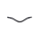 Schwarzes Lederhalsband für Hunde, verziert mit funkelnden Strasssteinen, mit einem geschwungenen Design und einem kleinen Logoanhänger.