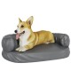 Hundebett Ergonomisch Kunstleder grau S