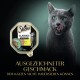 Sheba Classics Katzenfutterverpackung mit einer grauen Katze, die sich die Lippen leckt, und dem Text "Ausgezeichneter Geschmack, dem Katzen nicht widerstehen können."