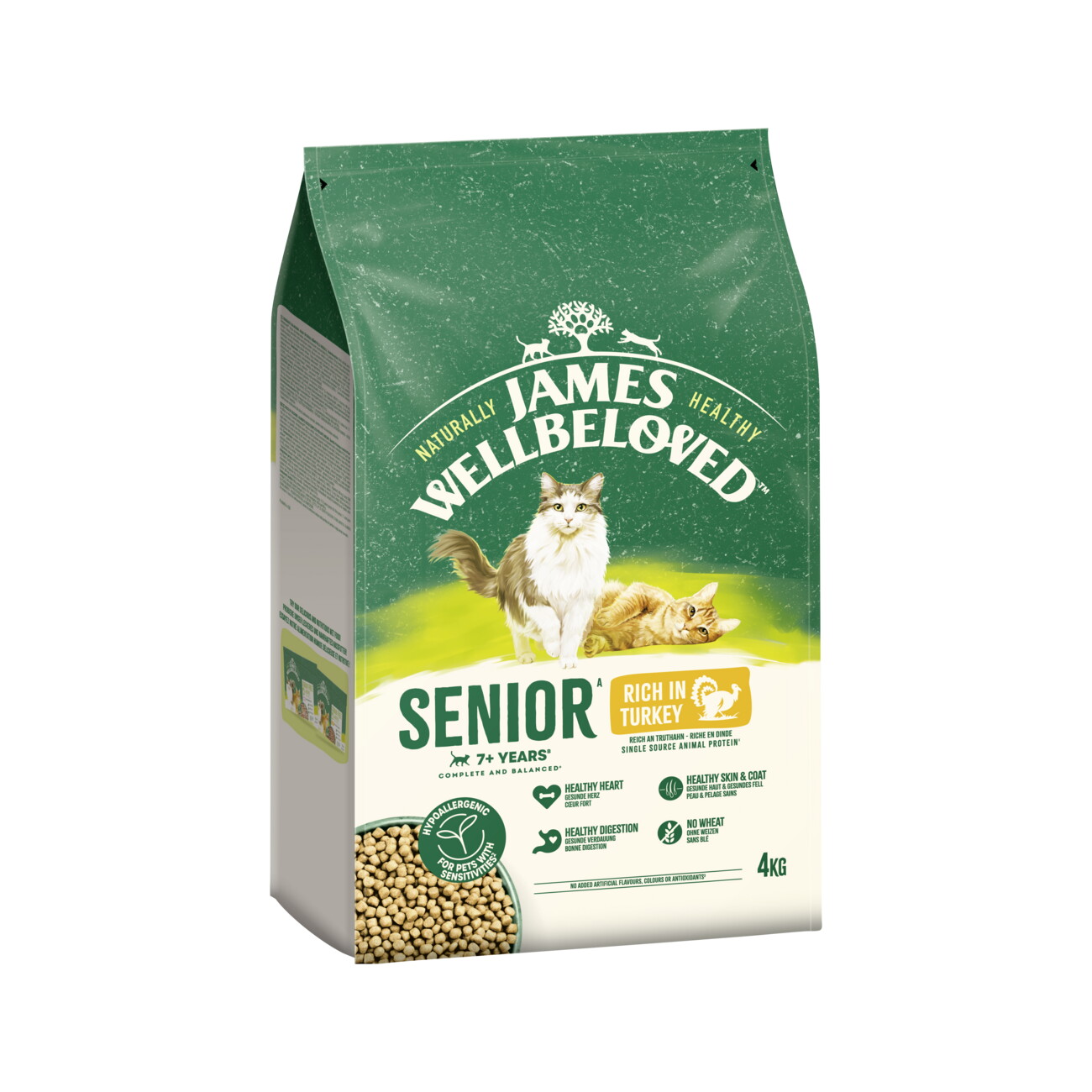 James Wellbeloved Trockenfutter Katze Senior, Truthahn 4 kg