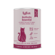 KatKare 'Perlhuhn Essential' hypoallergene Katzensnack-Dose, pinkes Etikett mit Katzenillustration und Text: 'Snack gut. Tu Gutes.'