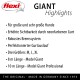 Flexi GIANT Highlights für große Hunde: neon Sichtbarkeit, robustes Bremssystem, drei Größen (M, L, XL), 8m und 10m Längen.