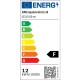 Energielabel für Juwel LED Day 438 mm Aquariumlicht, das eine Energieeffizienzbewertung von F zeigt, mit einem Verbrauch von 12 kWh/1000h.