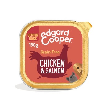 edgard & cooper senior poulet & saumon 11x150g
