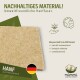 Umweltfreundliche Haustiermatte aus Hanffasern, 100 % natürlich, biologisch abbaubar, nachhaltig, hergestellt in Deutschland, mit mümmi-Logo.