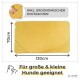 Gelbe Haustiermatte mit ergonomischen Ecktaschen, 120cm x 70cm groß, geeignet für große und kleine Hunde.