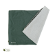 Eine grüne und graue Haustierdecke mit Reißverschluss, mit dem Logo "Doctor Bark" und einem "Green Label" Emblem in der Ecke.