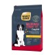 Sac de nourriture pour chiens Select Gold Medium Senior, 11-25 kg, présentant une silhouette de chien noir et blanc, étiqueté "Complet" avec du poulet comme ingrédient principal.