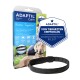 ADAPTIL Calm Halsband für Hunde, das Entspannung in stressigen Situationen fördert, mit einem schwarzen Halsband, das vor der Verpackung präsentiert wird.