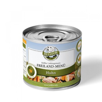 Bellfor Hundefutter Nass mit Huhn – Freiland-Menü – 200g