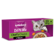 Whiskas Tasty Mix Chef's Choice in Sauce 40×85 g, violette Packung mit Katzenkopf und Schüssel mit Nassfutter.