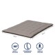 Grau Haustierbett mit den Maßen 90 cm x 130 cm, gekennzeichnet als waschbar bei 95 °C, orthopädisch und langlebig.