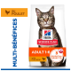 Sac Hill's Science Plan pour chat avec chat tigré — Adulte 1-6, au poulet ; 3 avantages essentiels ; Multi‑Bénéfices.