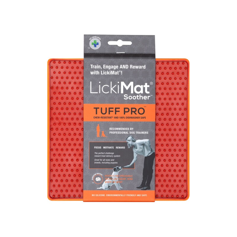 LickiMat Schleckmatte Soother Tuff Pro Orange