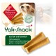 Yak-Snack für Hunde, hergestellt aus Yak- und Kuhmilch, 100% natürlich, glutenfrei und leicht verdaulich. Verpackung der Größe M mit einem Hundebild.
