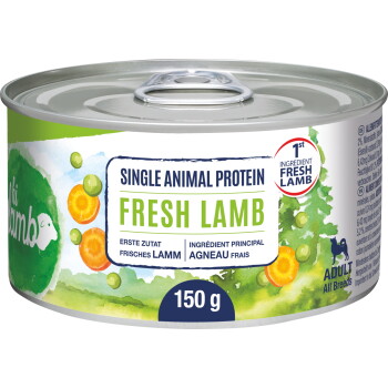 Hi Pet Food Nassfutter Hund, Adult, Fresh, Lamm, Karotte und Erbse 12x150 g