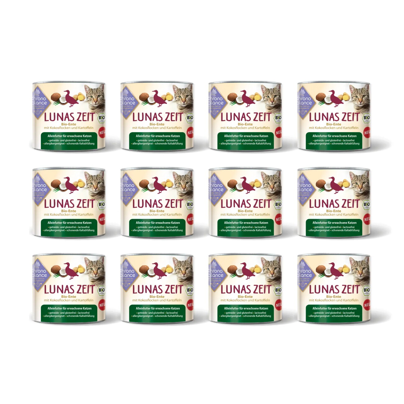 ChronoBalance Alleinfutter Ente mit Kokosflocken und Kartoffeln 2,4 kg