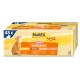 Packung mit 48 MultiFit Junior Hühner-Mix Katzenfutter, mit einem verspielten Kätzchen und Geschmacksrichtungen: Huhn, Ente, Geflügel und Truthahn.