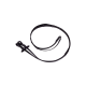 Schwarze Hundeleine mit verstellbaren Clips, spiralförmig gewickelt, die ihr strapazierfähiges Material und Design zeigt.