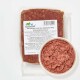 Haustierkost BARF Komfort PLUS Rind 500 g Vakuumverpackung mit rohem Hundefutter und einer runden weißen Schale mit Hackfleisch.