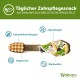 Täglicher Zahnpflegesnack von Whimzees, aus natürlichen Zutaten, glutenfrei, vegetarisch, hypoallergen und rohhautfrei.