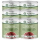Sechs Dosen AniForte Pure Nature Hundefutter, mit "Pferd Pur" (reines Pferdefleisch), das auf einzelnes Protein, frisches Fleisch und hohe Qualität hinweist.