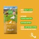 Beutel mit "Irish Pure" Tierfutter mit einem Huhn auf einem Bauernhof, beschriftet mit "100% Irland," das hohen Fleischanteil, getreidefrei und Algenanreicherung hervorhebt.