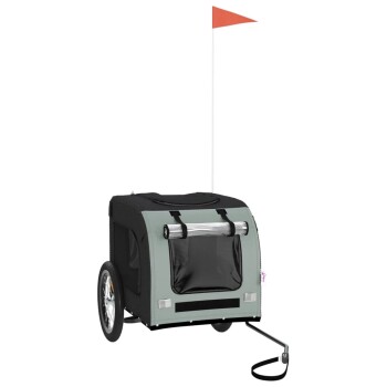 Fahrradanhänger Hund 125 x 64 x 66 cm (L x B x H) grau