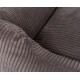 Hundebett aus Cord mit Handwebcharakter Olivia braun/ grau M-L