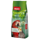 Eine Tüte Panto-Vogelfutter mit einem roten Ara und einem Nymphensittich, mit Vorteilen wie "Prächtige Federn" und "Vitalität & Wohlbefinden."