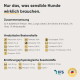 Dosen-Hundefutter von Milo & Mia mit Rindfleisch, Kürbis und Hirse, mit Nährwertangaben und Zutaten auf Deutsch.