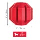 Rotes facettiertes Leckerli-spendendes Hundespielzeug, 3 Zoll / 7,6 cm, Größe M (15–35 lb / 7–16 kg)