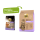 Zwei Tüten Select Gold Katzenfutter: eine für "Sterilised Adult" mit einer getigerten Katze, die andere mit einer flauschigen Katze. Text: "Neues DESIGN, gleiche QUALITÄT."