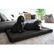 ® ANTON VISCO PLUS Orthopädische Hundematratze mit Handwebcharakter schwarz/ graphit 75 cm, 9 cm, 55 cm