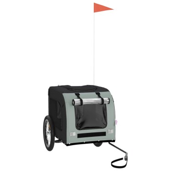 Fahrradanhänger Hund 125 x 64 x 66 cm (L x B x H) grau